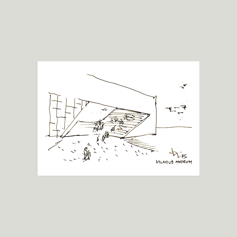 Daniel Libeskind. MO eskizas, atvirukas (2015)